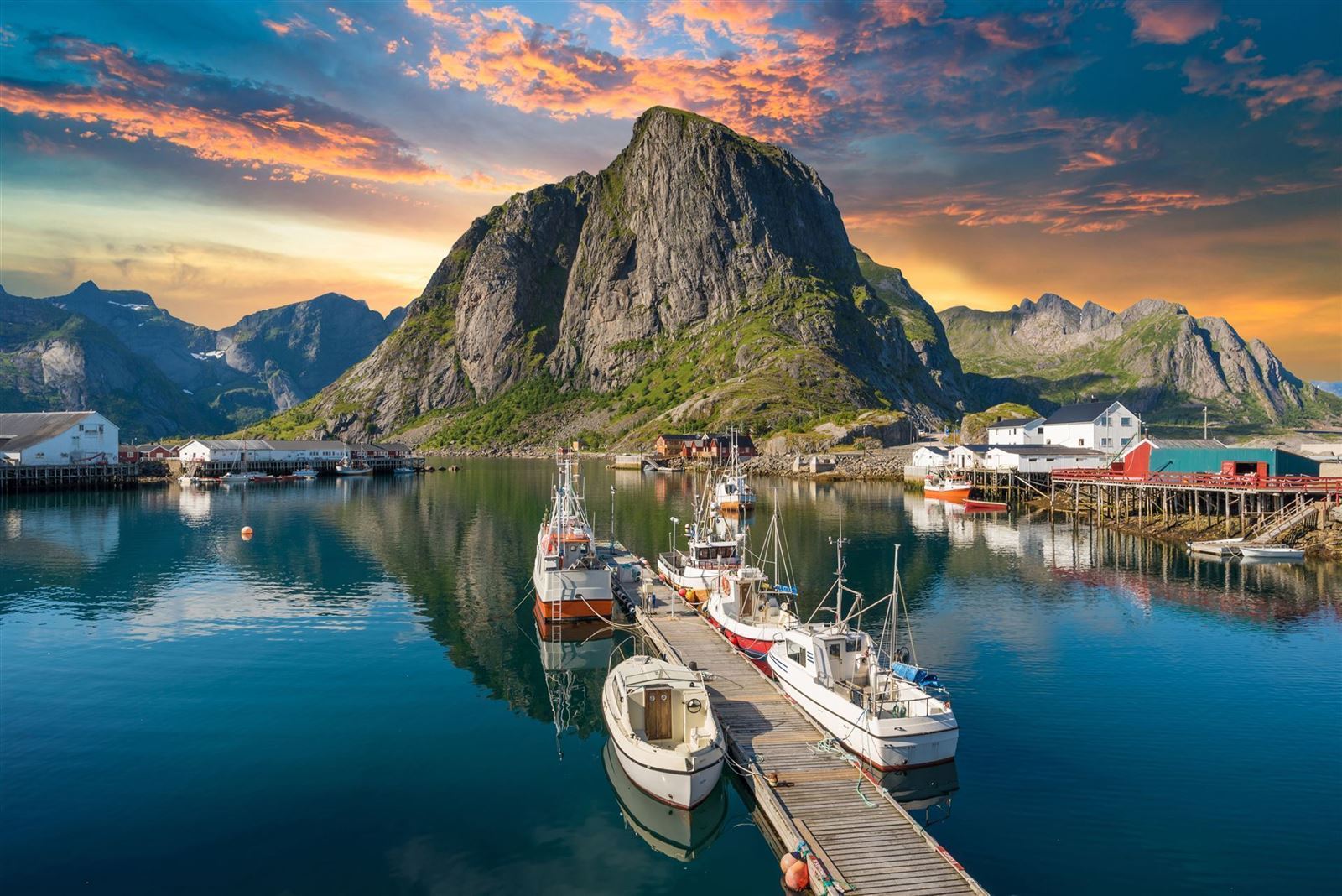 Sonnenuntergang auf die Lofoten